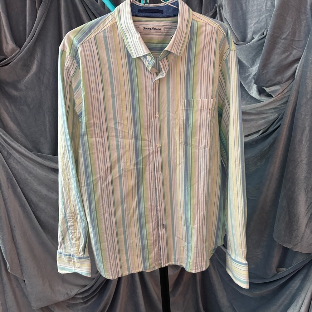 Tommy Bahama Men's Multicolor Striped Shirt size large